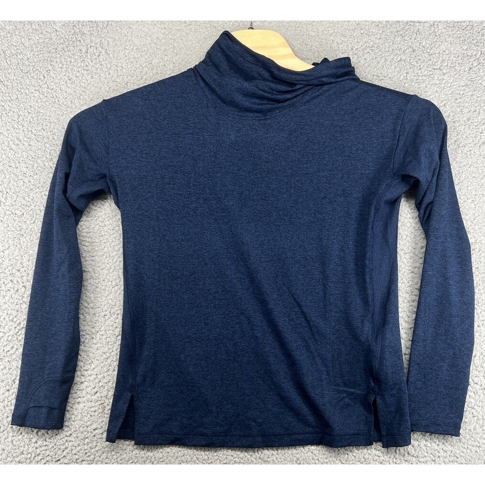 Athleta Uptempo II Hoodie Peformance Long Sleeve Blue Women's‎ Size XS EUC
